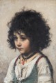 Portrait de jeune fille Alexei Harlamov